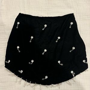 NWT Nasty Gal Velvet Beaded Skirt